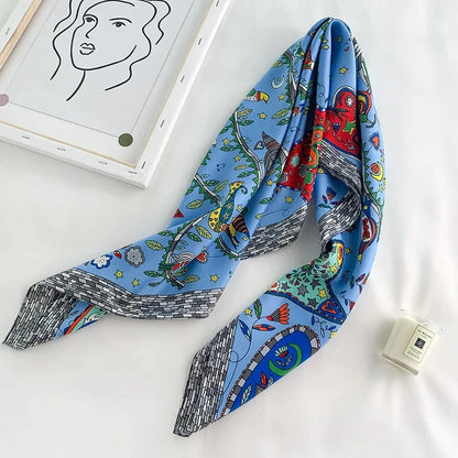 Damen Baumwollschal 90cm quadratisch Luxus Hijab Kopftuch Bandana Pashmina