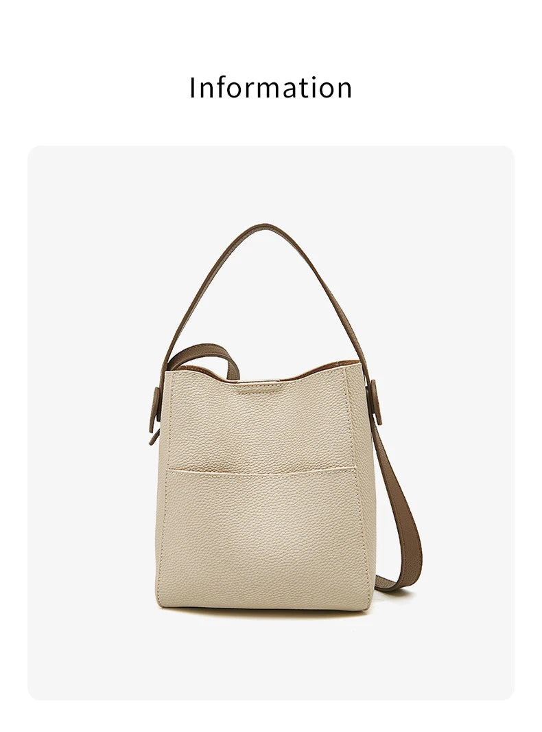 Damen Schultertasche Crossbody aus Splitleder mit großer Kapazität