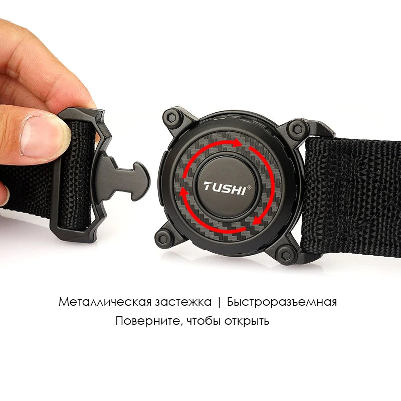 Herren-Taktischer Outdoor-Gürtel mit Schnellverschluss aus robustem Nylon Alltagstauglich