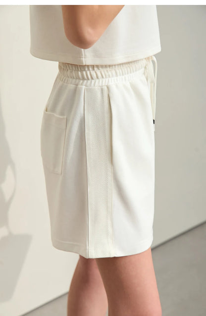 Damen Shorts im lässigen Stil mit Aushöhlung und elastischer Taille
