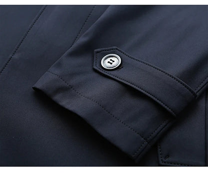 Langer Trenchcoat für Herren – Leichtmantel für Frühling & Herbst