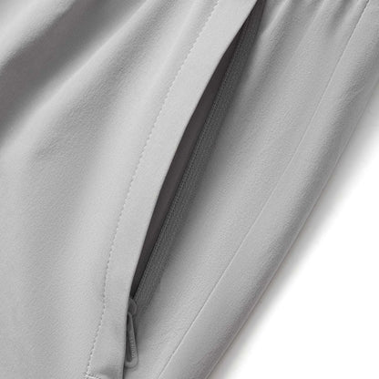 Trainingshorts für Herren, Stoffdetail in hellem Grau mit Naht