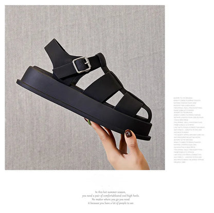 AIYUQI Women's Sandals Closed toe 2025 Summer New Women Roman Sandals Leisure Thick Soled Fashion Woven Women's Shoes Sandals
