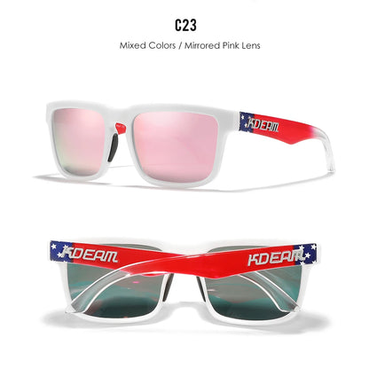 Sonnenbrille quadratisch polarisiert 37 Farben UV400 lässig Outdoor Unisex