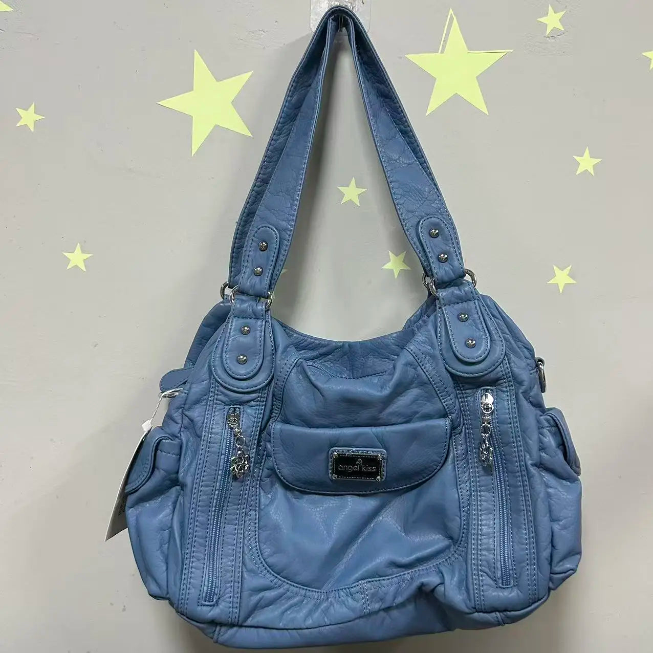 Damen-Handtasche Große Kapazität Kariertes Muster Schultertasche mit Reißverschluss Alltagstauglich