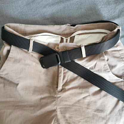 Herren-Gürtel aus Nylon mit Automatik-Schnalle, Robuster Alltags- und Outdoor-Begleiter, 3,4 cm Breit