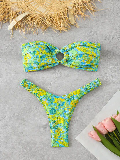 Weißer Push-Up-Bikini im brasilianischen Stil – verführerisches Bade-Set für den Strand und Pool