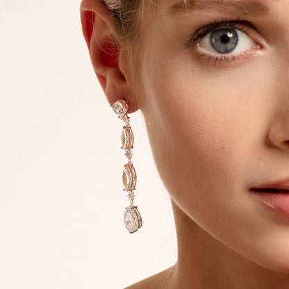 Damen-Ohrtropfen weiße Zirkonia Tropfen Sommer aus Sterlingsilber