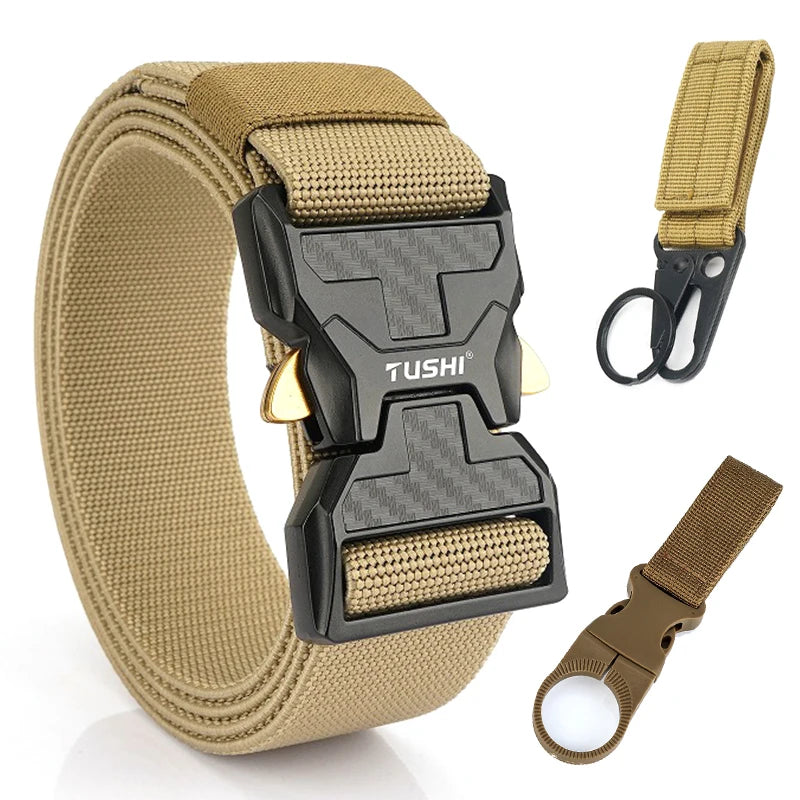 Herren-Stretch-Gürtel mit Schnellverschluss aus Metall 105-125 cm Ideal für Alltag und Arbeit