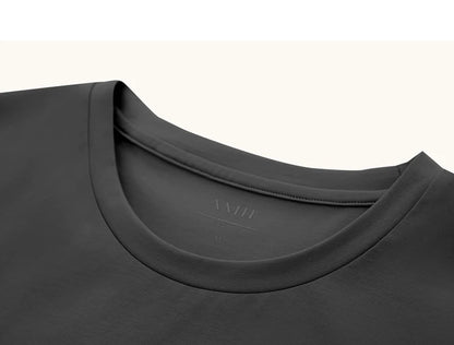Damen T-Shirt im minimalistischen Stil mit lässigem O-Ausschnitt und kurzen Ärmeln