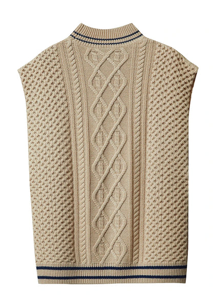Damen-Halbrollkragen-Pullover ärmellos Weste Wolle-Mix Herbst