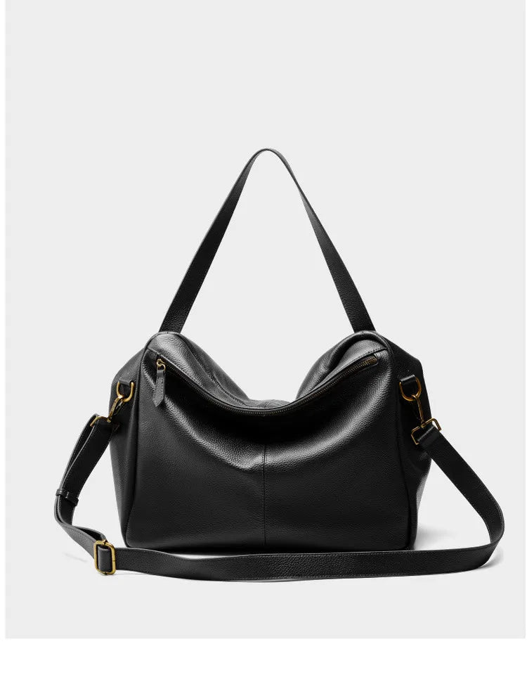 Damen Handtasche aus echtem Leder mit großer Kapazität