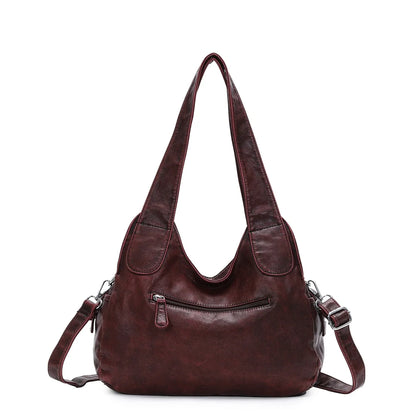 Damen-Schultertasche mit Leopardenmuster und Top-Handle Tragegriff für Alltag und Freizeit Vielseitig