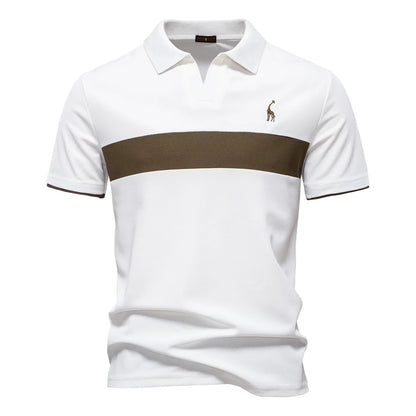 Herren Sommerpoloshirt Atmungsaktiv Leicht Gewebt Slim Fit Cool