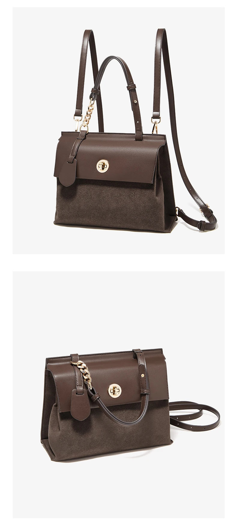 Damen Handtasche aus PU Leder im Minimalis Retro-Stil