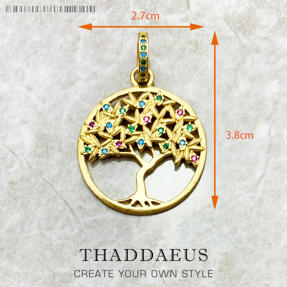 Damen-Charm-Anhänger Amulett magisch Natur Elemente aus Sterlingsilber