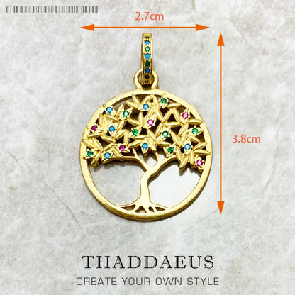 Damen-Charm-Anhänger Amulett magisch Natur Elemente aus Sterlingsilber