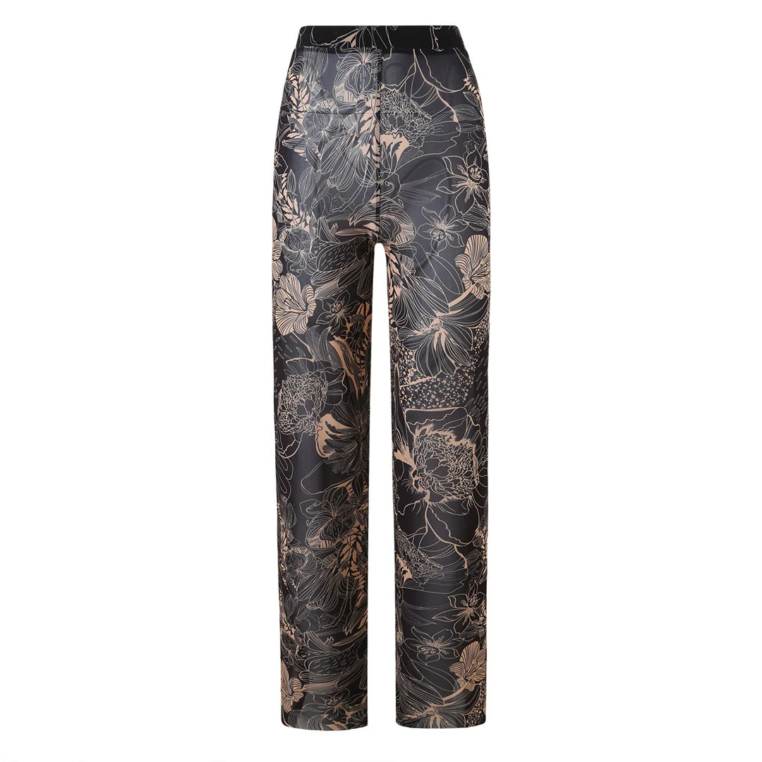 Damen-Hose mit Blumenmuster