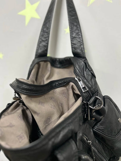 Damen-Satchel-Tasche Mit Top-Griff Und Reißverschluss Aus PU-Leder Mehrfach-Innenfächer
