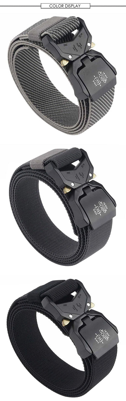 Unisex-Gürtel Schnellverschluss aus Nylon Elastisch 3,8 cm Breite Robuste Verarbeitung Alltagstauglich