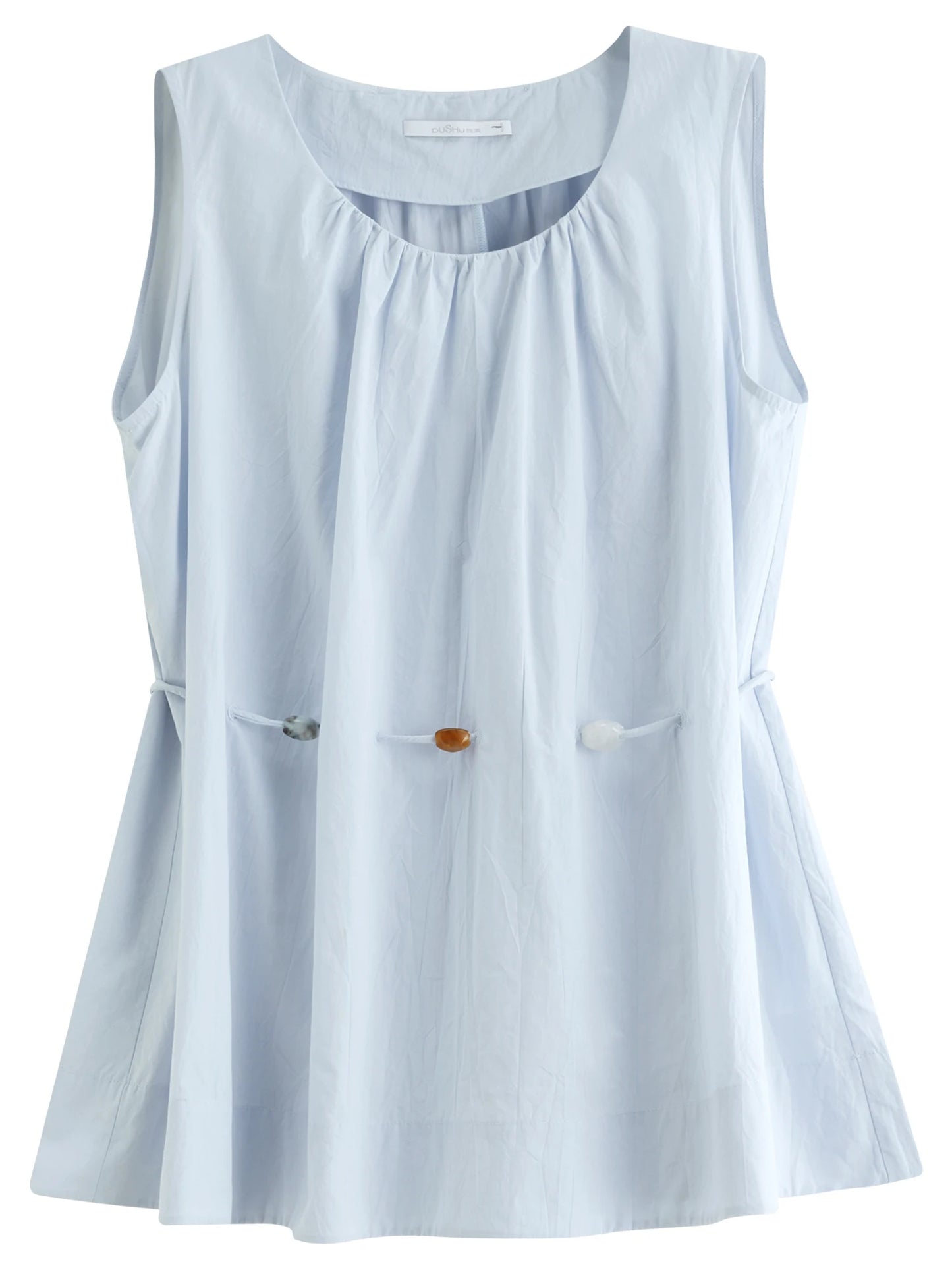 Lässige Damen-Bluse in Übergröße mit Schnalle und kurzen Ärmeln – Sommerbluse mit umgeschlagenem Kragen und figurbetonter Taille