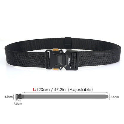 Unisex-Gürtel Mit Schnellverschluss Metall-Schnalle Breite 3,5 Zentimeter Geeignet Für Outdoor-Arbeit Und Freizeit