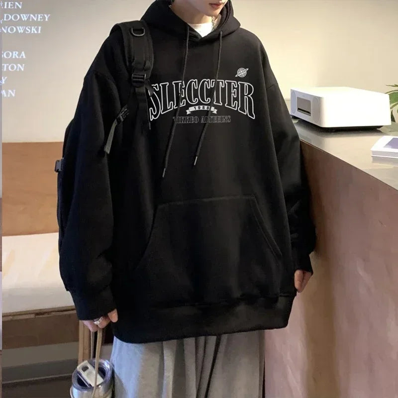 Herren Kapuzenpullover im Y2K Vintage Stil mit Taschen für den Herbst