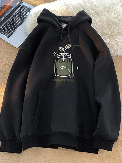 Herren Hoodies mit kawaii Cartoon Grafik im y2k Streetwear Stil