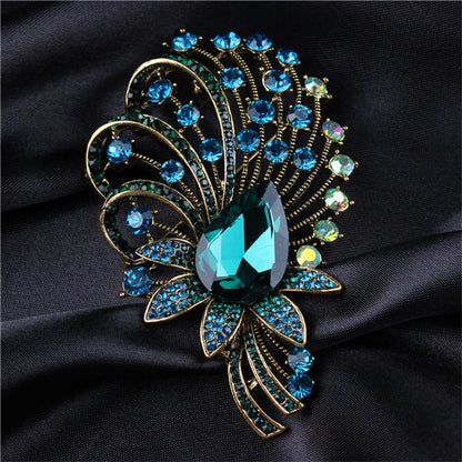 Brosche Blume Kristall Perle Luxus Anzug Party Bankett Damen