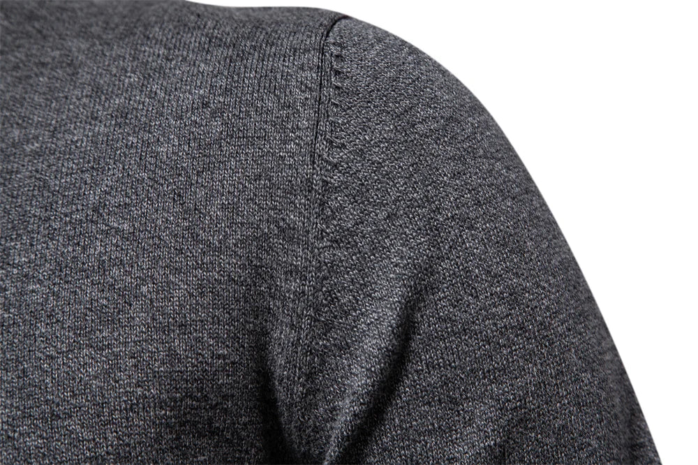 2023 neuer Herbst Baumwoll pullover für Männer o Hals Patchwork Ärmel Pullover Männer einfarbig warme Winter Herren Pullover