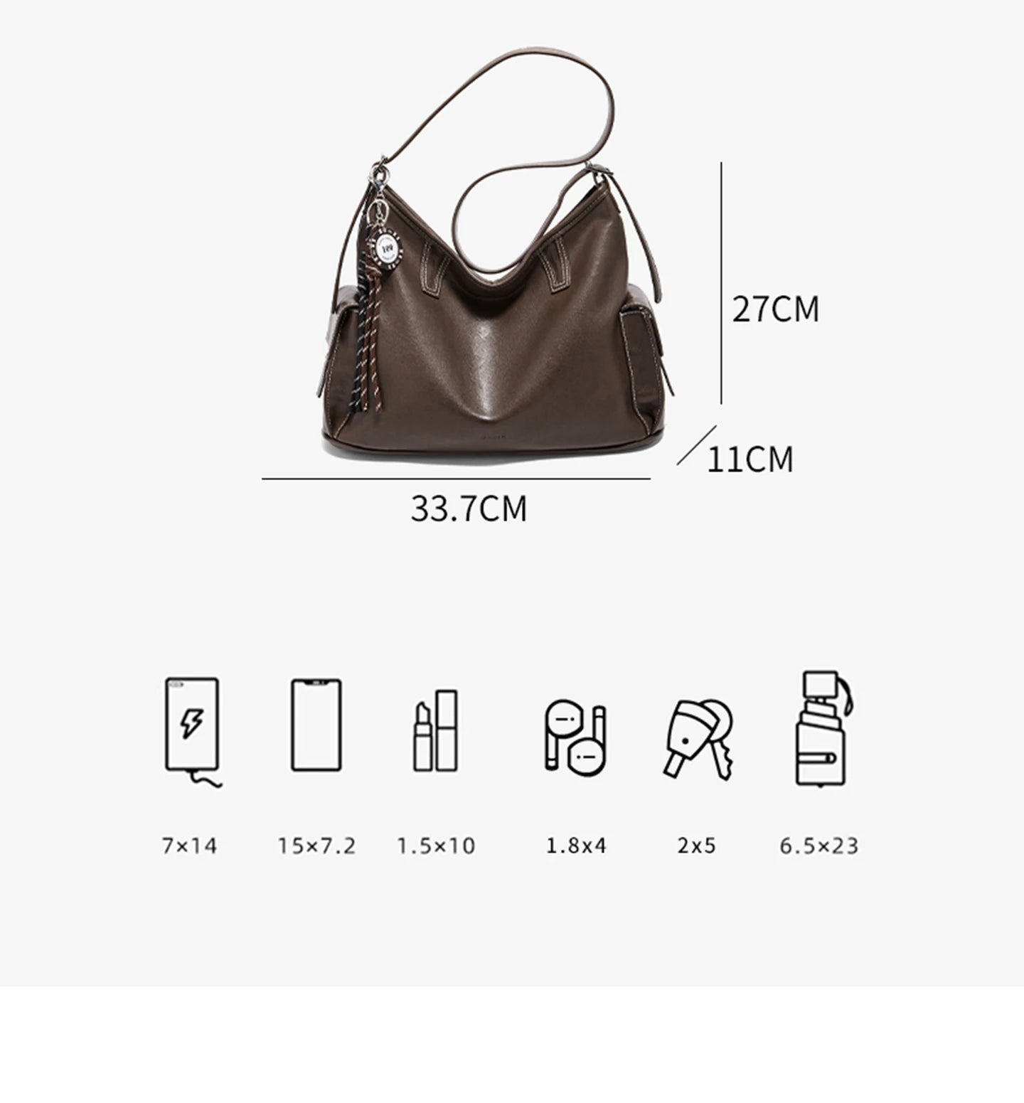 Damen Schultertasche aus weichem PU-Leder im Retro-Stil mit großer Kapazität