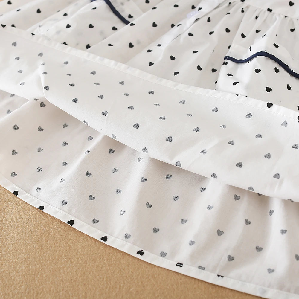 Girls Summer Dress with Polka Dot for 2-6 Years Kids Soft Breathable 100% Cotton Clothes Children Princess Dresses
