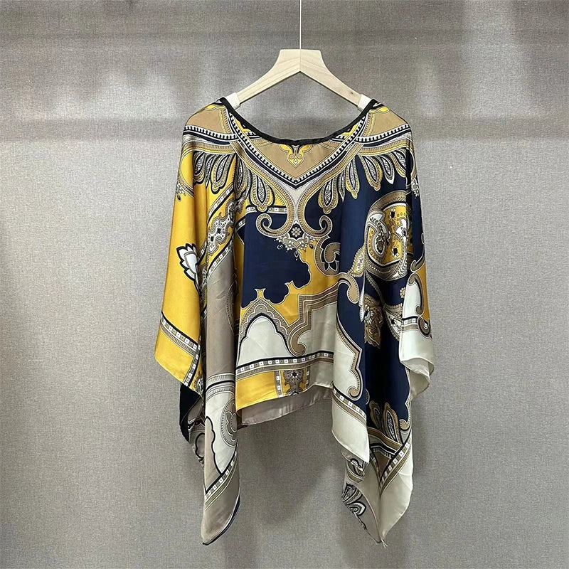 Damen Chiffon Schal Sommer Strand Bikini Sonnenschutz Poncho bedruckt sexy