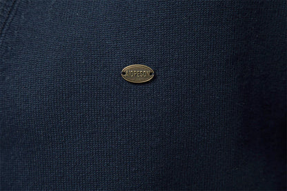 Herren Cardigan Sweater aus hochwertiger Baumwolle im lässigen einfarbigen Design