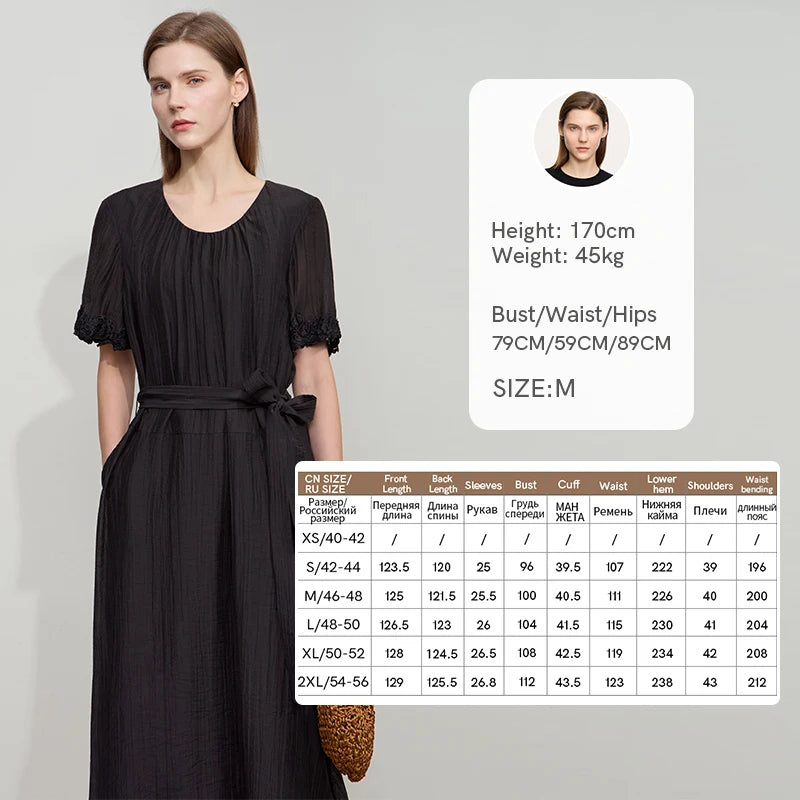 Zeitloses Damen Maxikleid Fur Buro Mit V-Ausschnitt Und Gürtel
