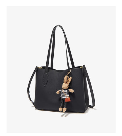 Damen Handtasche aus Split-Leder mit großer Kapazität