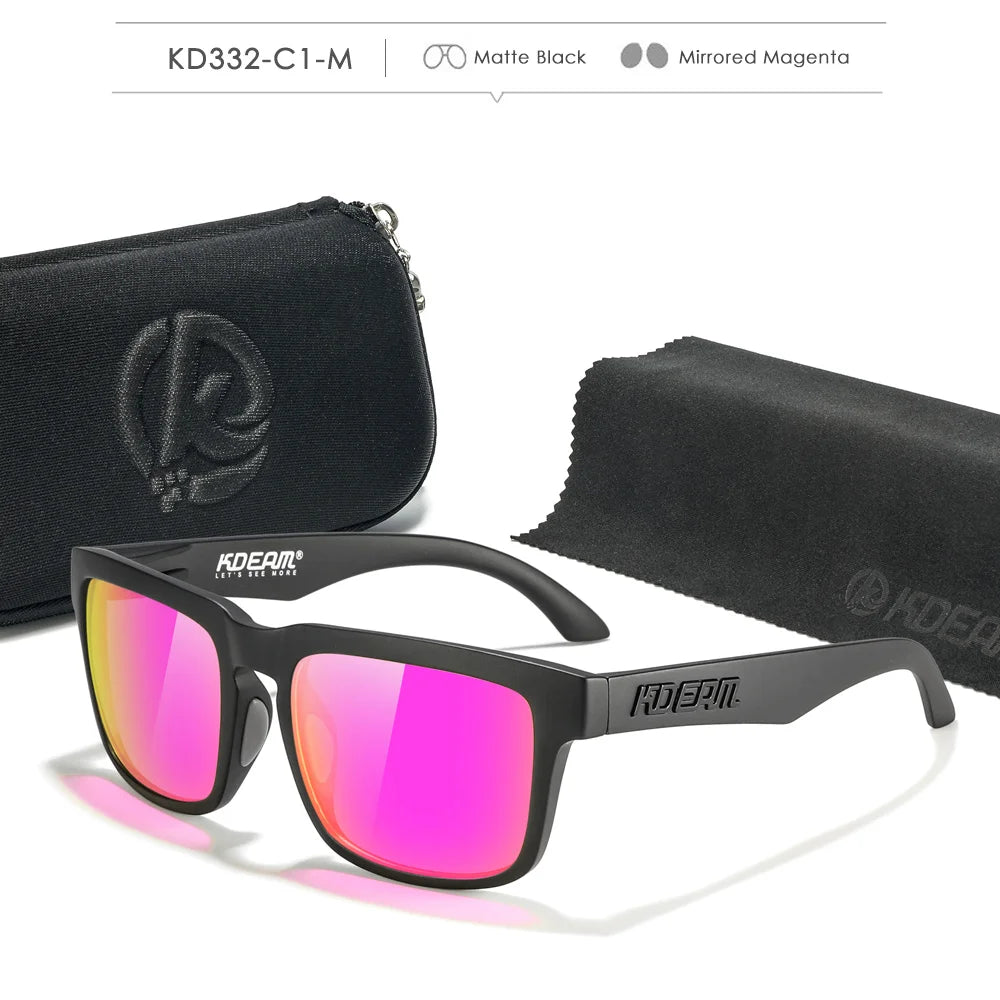 Sonnenbrille Fahren Nachtsicht polarisiert UV400 Reißverschlussetui Herren