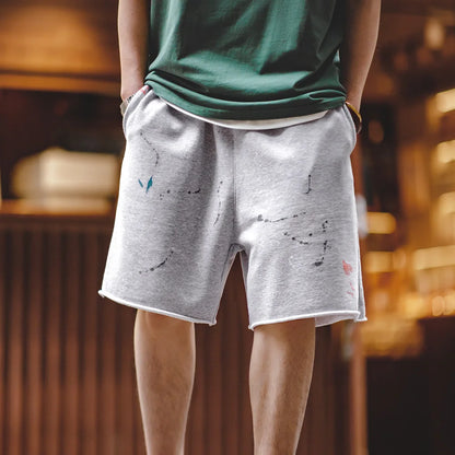 Herren Jogging Shorts in Grau mit elastischer Taille und lässiger Passform