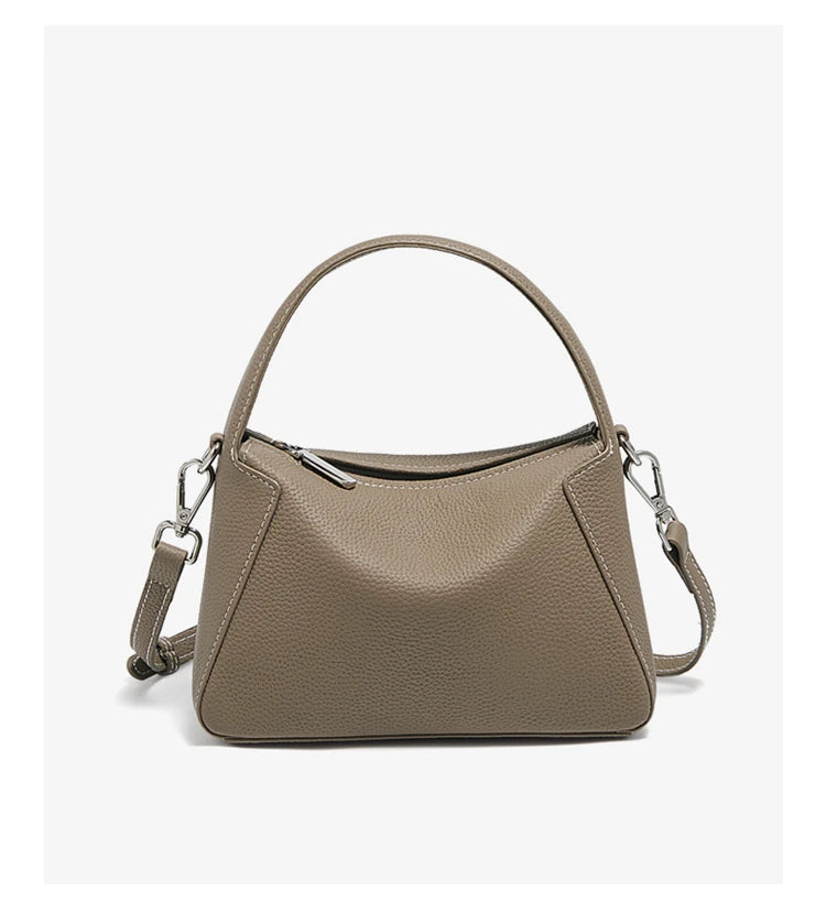 Damen Handtasche aus Rindsleder mit Crossbody-Tasche im Minimalistischen Stil