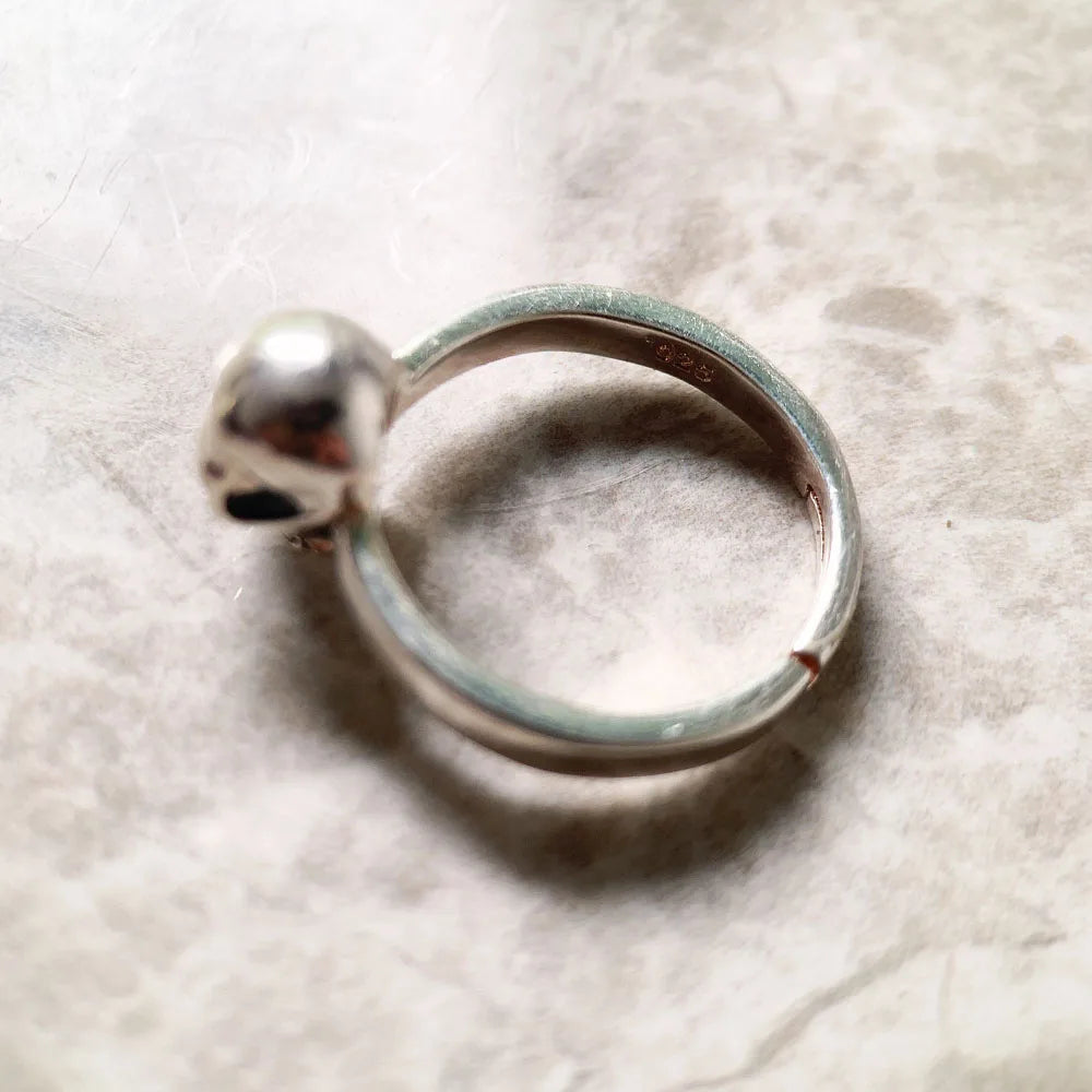 Damen-Ring Totenkopf Punk Rebel aus Sterlingsilber