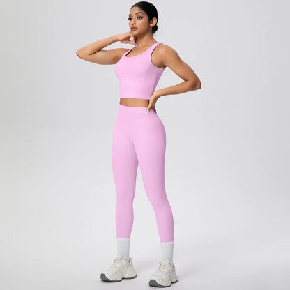 Frauen Yoga Set Hoch Tailliert Schnell Trocknend Sport