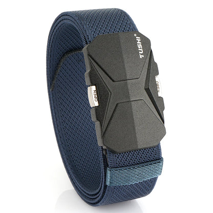 Herren-Gürtel Aus Nylonband Elastisch Mit Schnellverschluss Und Matte Metall-Schnalle Für Outdoor