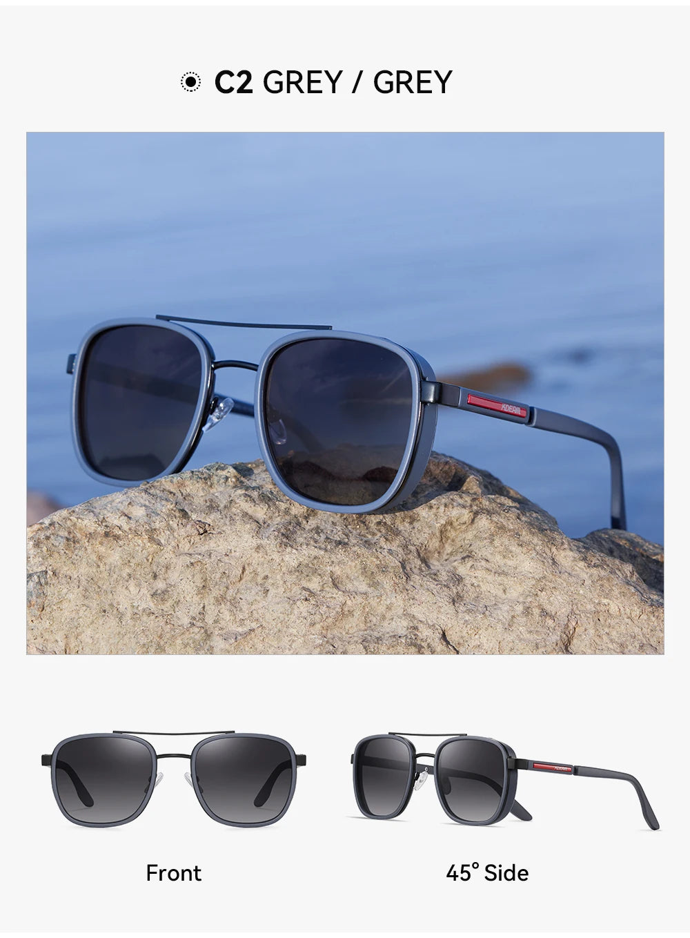 Sonnenbrille Vollrand TR90 polarisiert Angeln Fahren Herren