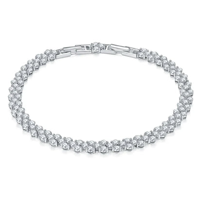 Damen-Tennisarmband mit Moissanit aus Sterlingsilber