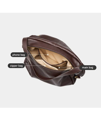 Damen Handtasche aus echtem Leder mit großer Kapazität