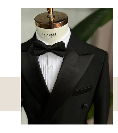 Lange Herren-Anzughose aus 50% Wolle, Slim Fit, tiefblau – ideal für Hochzeit, Büro und Alltag im Herbst und Frühling.