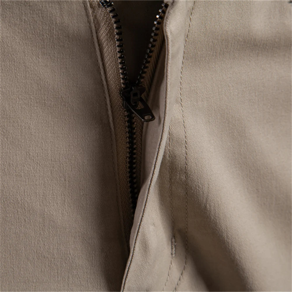 AIOPESON Herren-Sommershorts aus 100 % Baumwolle, lässige 11-farbige, leichte Straßenshorts mit mehreren Taschen