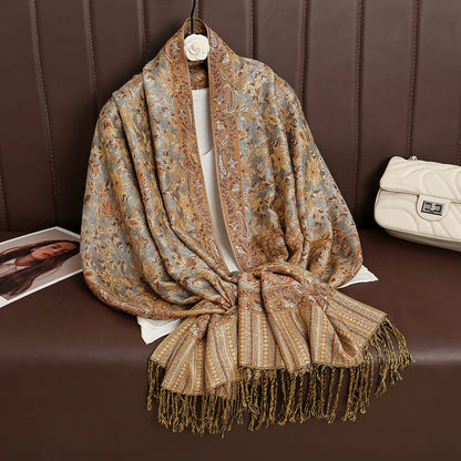 Damen Winterschal Kaschmir Pashmina Luxus Druck warm Stolen Foulard Baumwolle