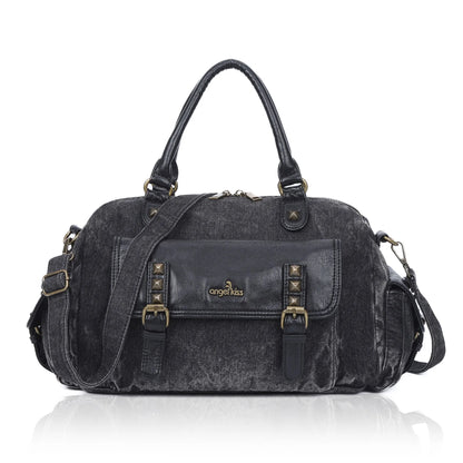 Damen-Satchel-Tasche Aus Denim Mit Obergriff Großes Fassungsvermögen Alltagstauglich