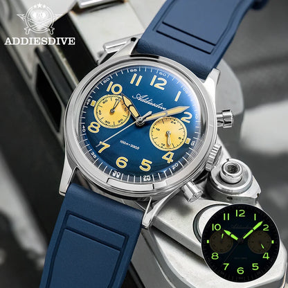 Herren-Chronograph mit VK64-Quarzwerk und Bubble-Glas